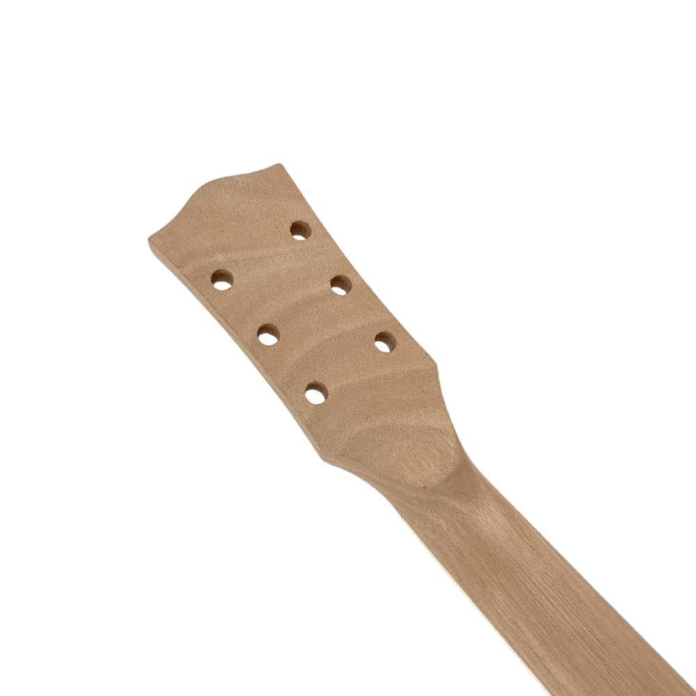 Szyja do gitary elektrycznej 22 progi 628 mm mahoń głowice gitarowe normalna nakrętka śruba na pięcie z wiązaniem biały blok wkładka DIY do gitar części zamienne