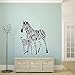 Cebra pegatina de pared flor cebra Animal cebra vinilo decoración hogar sala de estar decoración pegatina de pared Mural A6 57x69cm