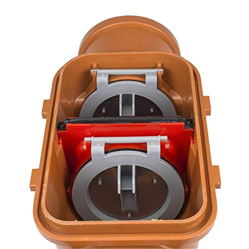 Doppel Rückstauklappe Ø110mm Rückstauverschluss Rattenschutz für KG Rohre