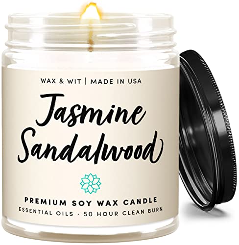 Candles Gifts For Women, Sandalwood Candles, Jasmine Candle, Strong Scented Candles For Home Scented, Soy Candles For Home Scented, Aromatherapy Candle, White Candle, Bathroom Candle, Organic Candles #TOP2