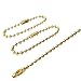 SUPVOX 100Pcs Long Bead Connector Clasp Ball Chain Keychain Tag Portachiavi Regolabile Antiqued Metal Bead Chain (Golden)