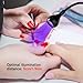 Geisofu UV Nail Lamp - UV Light for Gel Nails, Flash Cure Lamp, LED Gooseneck Flash Cure Lamp for Nails, Manicure Dryer Black Light with Clamp, 365+395nm Wavelength 5V 3W 4 Levels Dimming Black