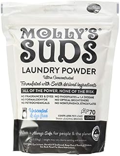 Molly's Suds Unscented Laundry Detergent Powder, 70 Loads, Natural Laundry Soap for Sensitive