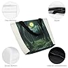 KLJHNVBM Late Night Forest Tote Bag for Women with Zipper, Lightweight Oxford Pool Tote Bag Reusable Grocery Bags Shopping Bags Small Medium Handbags for Travel, Work, Gym #4