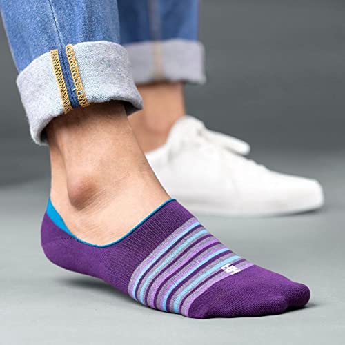 Image of SockSoho Premium Loafer Cotton Socks for MEN - (COLOR: Multicolor | Loafer Length | 7-12 UK Size)