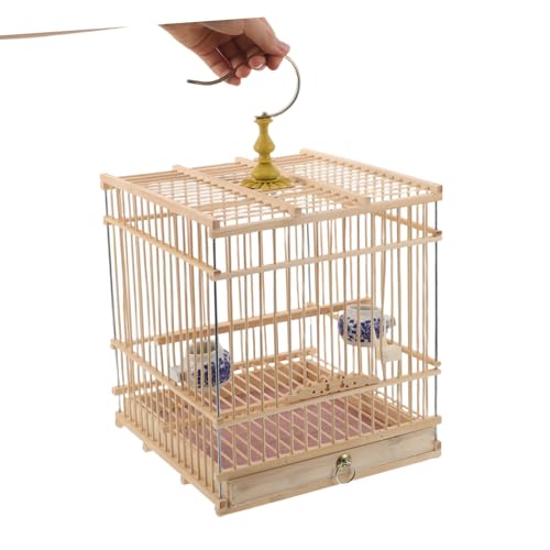 Cage à oiseaux rectangulaire UKCOCO pour chardonnerets et petits oiseaux