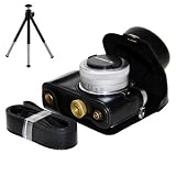First2savvv XJPT-DDGF7-A01 Black full body Precise Fit PU leather digital camera case bag cover with