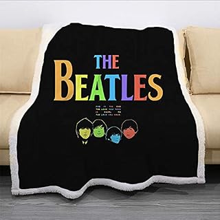 The Beatles Couverture plaid polaire extra douce et chaude pour lit et jupe, plaid pour adultes et enfants, 100… - Les Beatles, Paul McCartney, John Lennon, RIngo Starr, George Harrison