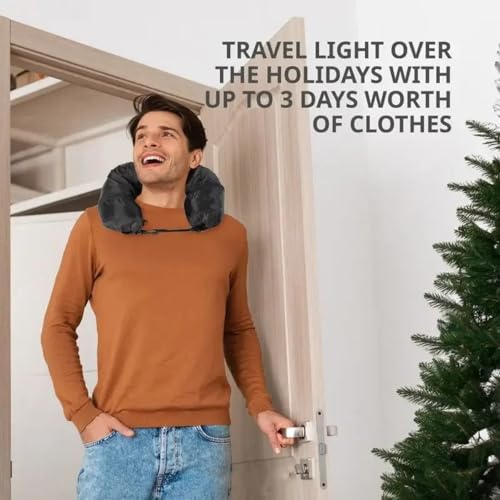 Paquet De 2 Oreillers De Cou De Voyage Rechargeables Vêtements Taie D’Oreiller Sac D’Organisation, Sac De Voyage Portable, Sac De Voyage Étanche Oreiller Auto-remplissant – vue 3