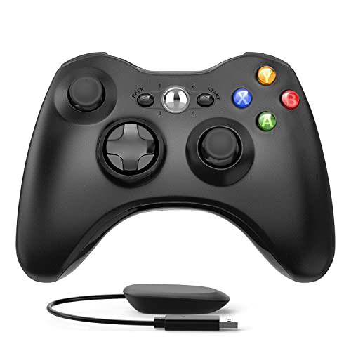 ASTARRY Controle sem fio compatível com Xbox 360, controle de jogo de 2,4 GHZ joystick compatível co