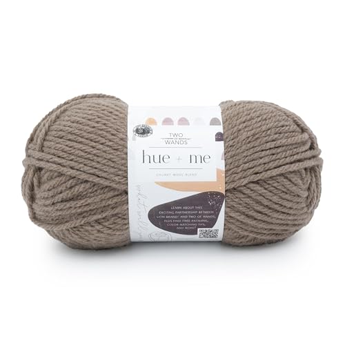 Image of Lion Brand Yarn, Hue + Me Chunky Yarn for Crocheting, Knitting, and Crafts, Warm Stone, 1 Pack