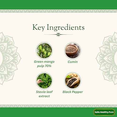 Image of Misstevia Sugar Free Green Mango Goli (110g) | Stevia Sweetened Aam Pachak | Sweet & Spicy Chatpata Churan | Digestive Mukhwas | Mouth Freshener | No Added Sugar