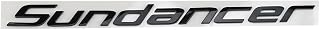 1x New SEA RAY SUNDANCER Boat Emblem Logo Badge 3D Letters NAMEPLATE SELF Adhesive Sticker 24.25" Long (Gloss Black)