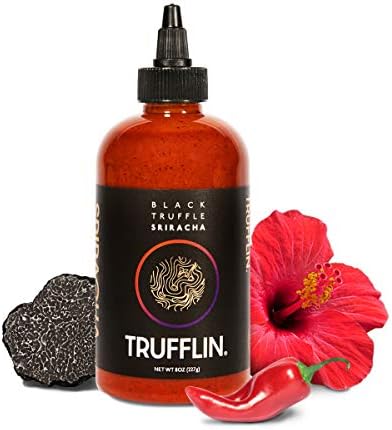 TRUFFLIN Sriracha – Gourmet Black Truffle Hot Sauce with Aged Peppers, Extra Virgin Olive Oil and Garlic with No Sugar Added, Gluten Free, Paleo and Vegan Friendly (8.5oz)