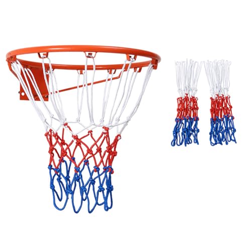 UUYYEO 2 Pcs Heavy Duty Basketball Nets Indoor Basketball Net Replacement Outdoor Basketball Hoop Nets Fits Outdoor Indoor Standard Rims with 12 Loops