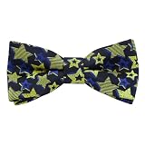 Alizeal Boys Printed Fun Novelty Pre-tied Kids Bow Tie, Navy+Yellow Star