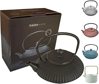 Japoński dzbanek do herbaty, z żeliwa, z sitkiem, różne modele czajników, ceramiczne, z kamionki, dzbanek japoński, azjatycki, chiński, odlew, kolor czarny