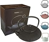 Japanische Teekanne aus Gusseisen mit Sieb | verschiedene Teekessel Modelle Eisenguss, Keramik, Steingut | Japan Kanne, asiatisch, chinesisch, Eisen, Japanese Cast Iron Teapot für Tee Guss schwarz