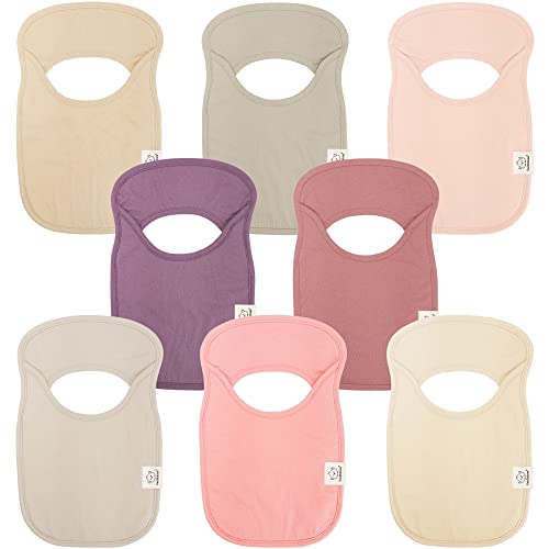 8-Pack Baby Bibs for Boys, Girls - Pull-on Bibs for Baby Girl, Baby Boy, Baby Girl Bib, Baby Boy Bibs, Baby Bandana Bibs, Baby Bibs For Drooling And Teething, Infant Bibs, Newborn (Dahlia)