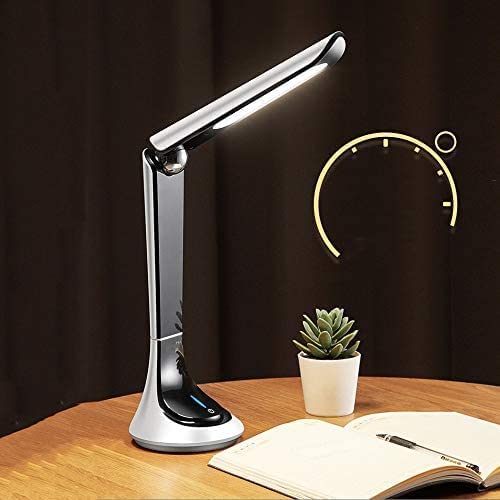 Lampe de bureau USB flexible avec batterie intégrée et intensité douce
