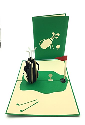 Golf Lovers And Enthusiasts Unique Pop-Up Card! For Parents Or Grandfather's Bday, Co-Workers And Retirement #TOP2