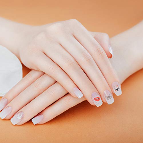 PIXNOR Adesivo de Unhas Decalques Design de Moda Adesivo de Arte de Unhas de Rosto Humano para Manic