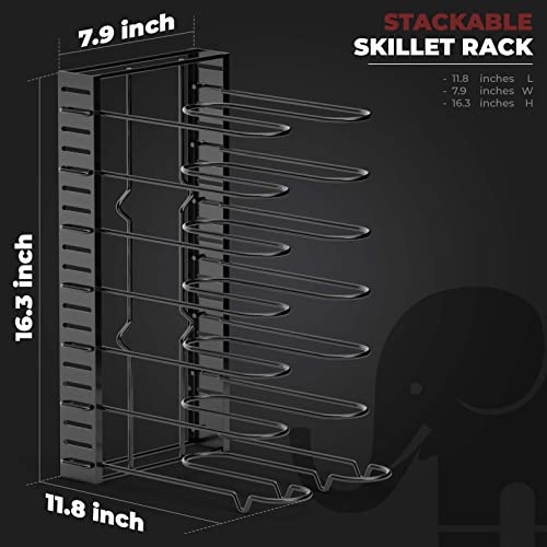 Vdomus Pot Rack Organizer With 3 Diy Methods, Black Metal Kitchen 8+ Pots Holder, Height And Position Are Adjustable Cabinet Pantry Pot Lid Holder (Upgraded) #TOP7
