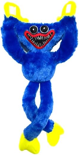 Shoprox Huggy Wuggy, Poppy Playtime Plush, Blue Huggy Wuggy Soft Stuffed Toy 39cm, Cute and Funny Kissy Missy Plush Toy Gift for Girls, Boys, Kids Friends, Emotion Plush Perfect for Playing