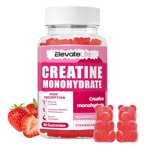 ElevateLife Creatine Monohydrate Gummies 5000mg - Zero Sugar | GF | Vegan | GMP Certified