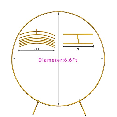 Balloon Arch Stand,Easy Assembly Round Backdrop Stand,6.6Ft Circle With Bases Wedding Arch,Circle Backdrop Stand,Metal Circle Balloon Arch Frame For Bridal,Birthday Party Decoration…… #TOP6