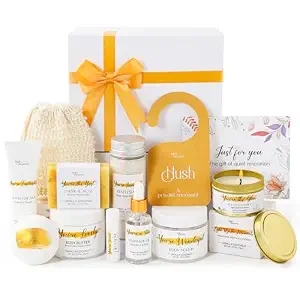 Birthday Gifts for Women Spa Basket Self Care Package Vanilla Coconut