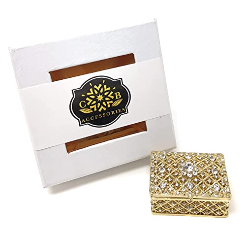 Cb Accessories Wedding Unity Coins - Arras De Boda - Decorative Box With Rhinestone Crystals Keepsake 75 (Gold) #TOP4