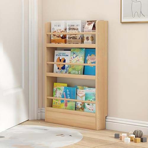 IEHFDCA Wooden 3/4/5/6 Tier Behind The Door Bookshelf, Tall Narrow