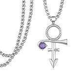 qielizhu Prince Necklace 925 Sterling Silver Prince Symbol Jewelry Gifts for Women Music Fans Prince Souvenir Accessories