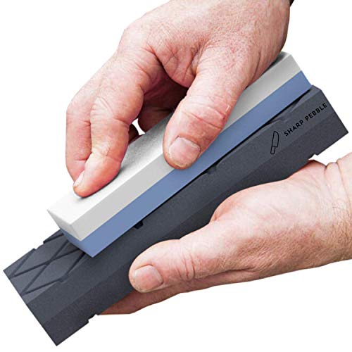 Sharp Pebble Large Flattening Stone- Dual Grit Coarse/Fine Sharpening Stones Flattener- Diamond Grooves Whetstone Fixer-Re Level Any Whetstones & Waterstones #TOP3
