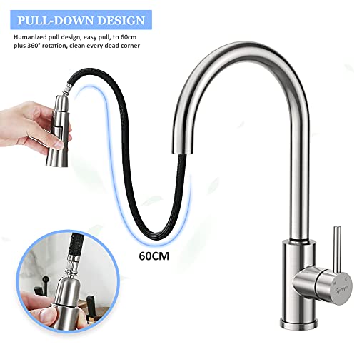 Synlyn-Grifo-de-cocina-con-sensor-tactil-Grifo-Cocina-con-2-Modos-Ducha-Extraible-con-ducha-doble-Grifo-Mezclador-a-360–Giratorio-de-Cocina-de-acero-inoxidable-304-Monomando-de-una-sola-palanca