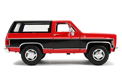 Jada Toys Just Trucks 1:24 1980 Chevrolet Blazer K5 Die-Cast Car Red/Black, Toys For Kids And Adults #TOP5