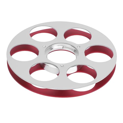 for NAGRA Miniature Empty Tape Reel, 6 Hole Open Reel Audio Takeup Reel, Aluminum Alloy Empty Take Up Reel to Reel Hub for NAGRA Miniature Tape Recorder (Red) - Thumbnail 4
