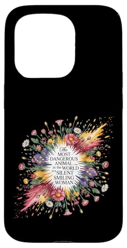 Silent Smiling Woman Most Dangerous Animal �X�}�z�P�[�X iPhone 15 Pro �p