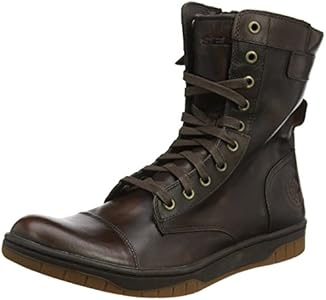 Diesel Men's Tatradium Basket Butch Zip Combat Boot, Coffee Bean