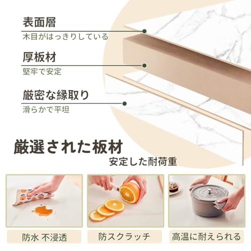 EastEamily コーヒーテーブル センターテーブル 幅100×奥行48×高さ41.5cm ローテーブル 座卓 強化ガラス天板 強くて頑丈 引き出しとサイドキャビネット付き おしゃれ 省スペース 組み立て簡単 リビングルーム 書斎 オフィスに最適 日本語説明書付き [4]