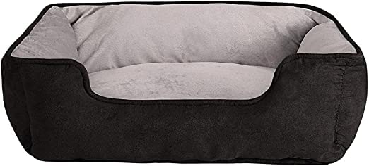 Pet Smile Luxurious Super Soft Reversible Bed for Indoor Cats, Dog Bed for Puppy and Kitty Round Bed, Sofa, Basket for a Dog (M, Black & Grey) (B0BWNNDGJC) Amazon Price History, Amazon Price Tracker