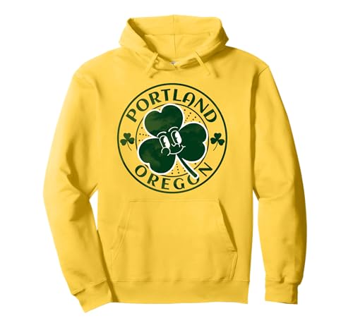 41oUqcHzeuL._SL500_ Portland Oregon Irish Shamrock OR Retro Souvenir Pullover Hoodie