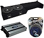 Compatible with 2005-UP Nissan Frontier Crew Cab Kicker Bundle Comp C10 Dual 10' Sub Box Harmony HA-A800.1 Amp