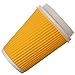Snapcups Best Disposable Coffee Cups to Go - Premium Hot Paper Cup With Lids 12 Oz, (50 Count), Yellow - Perfect for Ripple and Insulated Cups - No Soaking or Smells - No Sleeves Needed