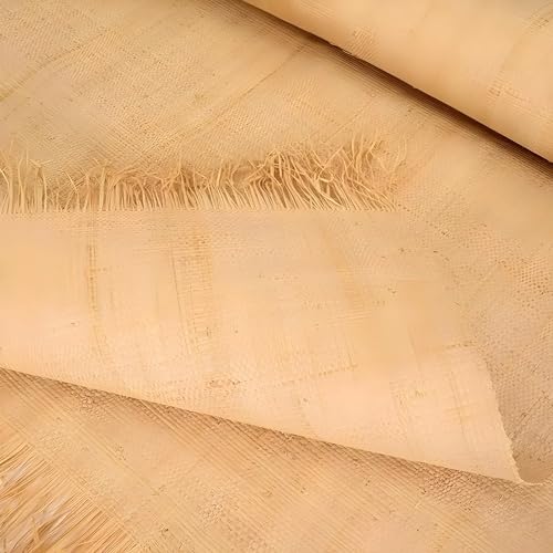 La cordeline RAB 50 Tela di rafia tessuta naturale Rabane per la Decorazione/Creazione/Arredamento, 160cm x 50cm