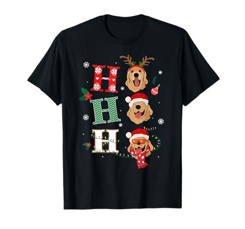 Ho Ho Ho Retrievers Golden Xmas Outfit Christmas Costume T-Shirt