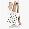 Tuilia Gilmore Girls Alphabet Canvas Tote Bag Funny Cotton Reusable Tote Shoulder Bag Present for Friends Fans Women Men Beige 8, Beige 8, M #1