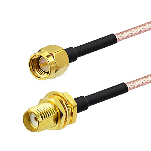 BINGFU SMA Female Bulkhead Mount to SMA Male RG316 Antenna Extension Cable 1m 3 feet 2-Pack Compatible with 4G LTE Router Gateway Cellular SDR USB Dongle Receiver by BINGFU - Image 4