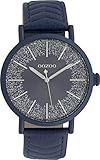Oozoo Damen Uhr mit Glitzer Ziffernblatt- Armbanduhr Damen mit 42mm Lederarmband - Analog Damenuhr in rund C10147